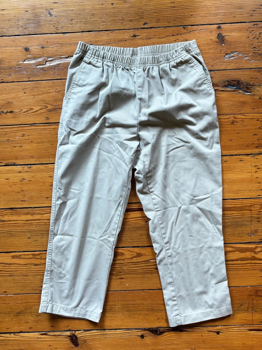 Lands' End khaki cropped pants